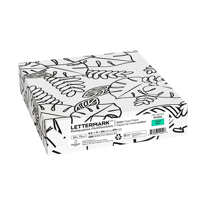 LetterMark Multi-Purpose Paper, 20 lb, 8-1/2 x 11 Inches, Green, Pack of 500