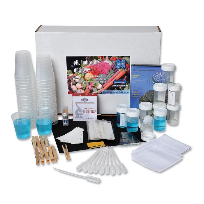 United Scientific pH Indicators and Dyes STEM Kit