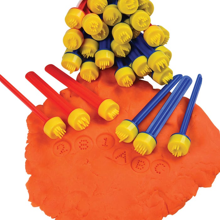 Marvel Education Alphabet and Number Clay & Dough Stampers, 4-3/4 x 3/4 Inches, Set of 36