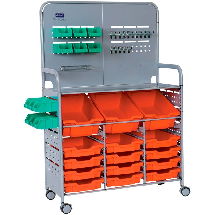 Gratnells MakerSpace Cart, 40 x 17 x 62 Inches