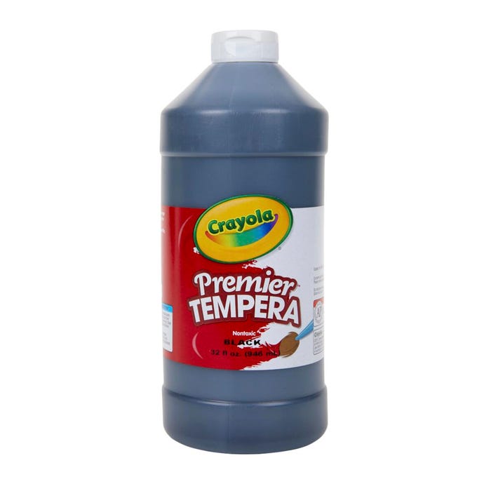 Crayola Premier Tempera Paint, 1 Quart Bottle, Black