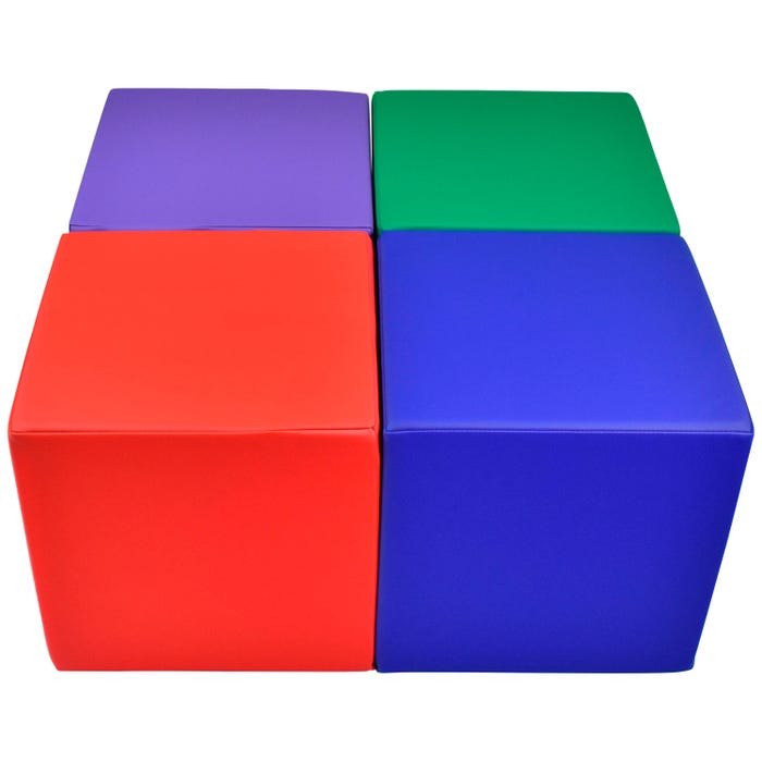 Childcraft Square Ottoman, Set of 4