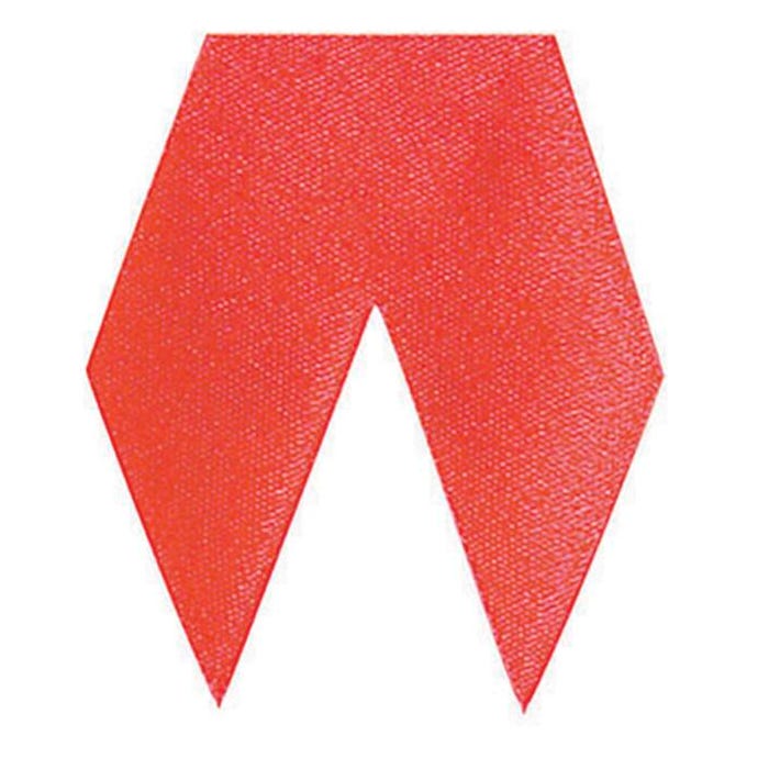 Pre-Cut Satin Ribbon, 1-3/4 x 1-1/2 Inches, Red, Pack of 25