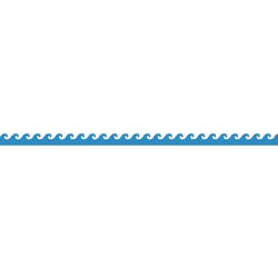 Hygloss Classroom Borders, Blue Waves, 3 x 36 Inches, Pack of 12, Item Number 1593438