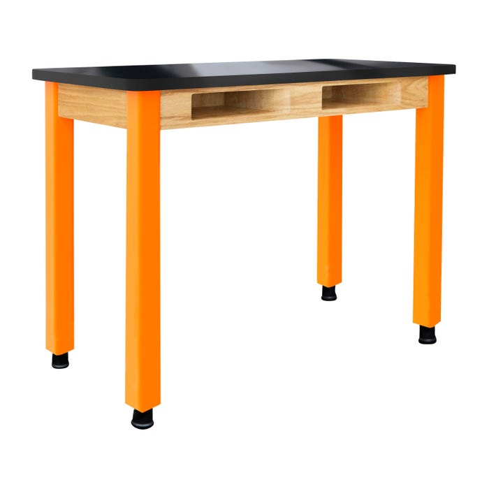 Classroom Select Hybrid Science Table with Book Compartments