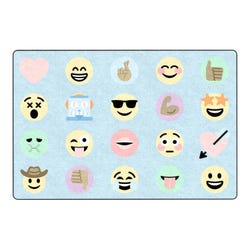 Childcraft ABC Furnishings Emoji Spots Carpet, Rectangle 4002560