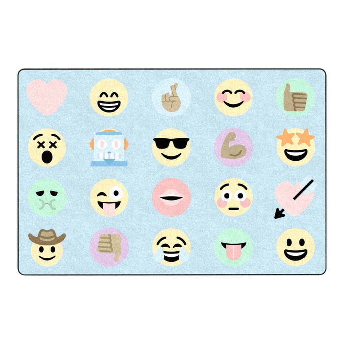 Childcraft ABC Furnishings Emoji Spots Carpet, Rectangle