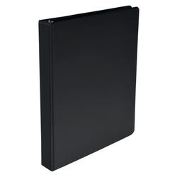 School Smart D Ring Binder, Polypropylene, 1 Inch, Black 2006449