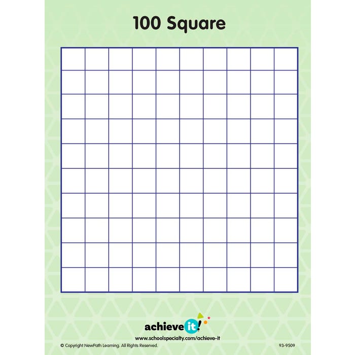Achieve It! 100 Square Graphic Organizers, Set Of 10