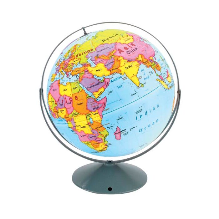 Nystrom Gyro Mount Readiness Raised Relief Globe, 12 Inch Diameter