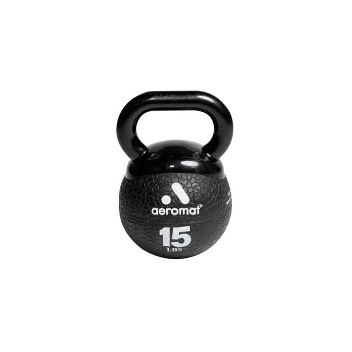 Aeromat Elite Mini Kettlebell, 15 Pounds, Black