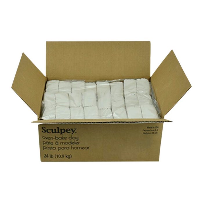 Sculpey Polymer Modeling Compound Clay, 24 Pounds, White