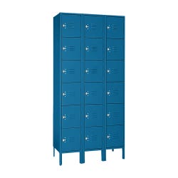 Lyon Six-Tier Steel Locker, 3 Wide