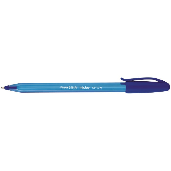 Paper Mate Inkjoy 100ST Ballpoint Pens, Medium Point, 1.0 mm, Blue, Pack of 12