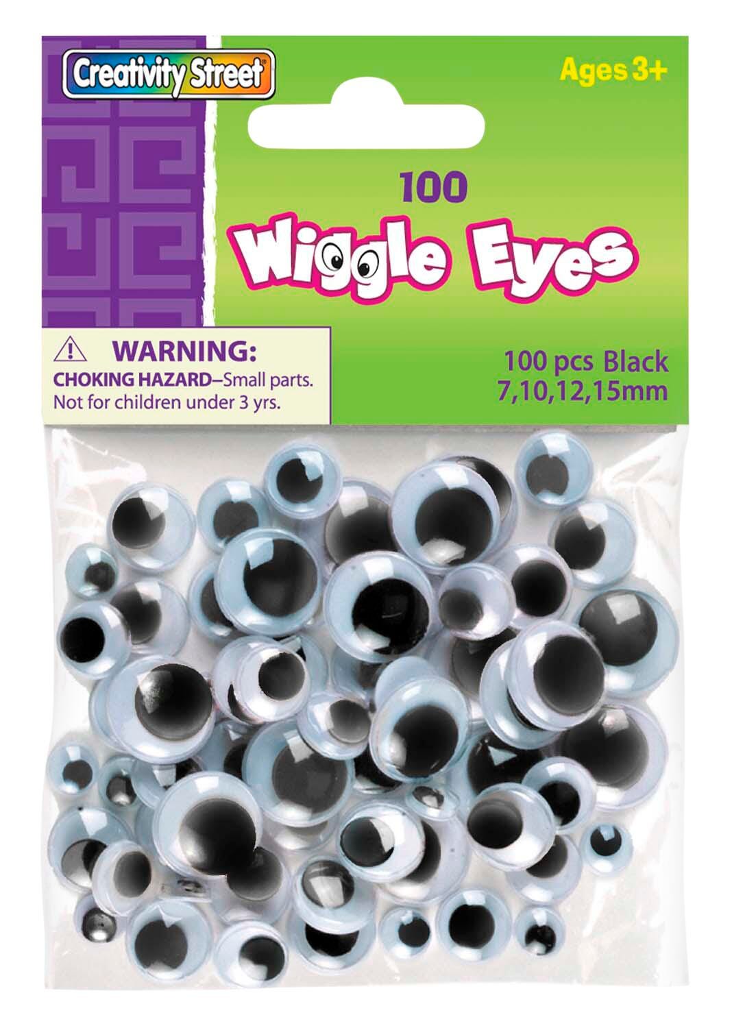 Creativity Street Round Wiggle Eye, Black on White, Pack of 100, Item Number 085843