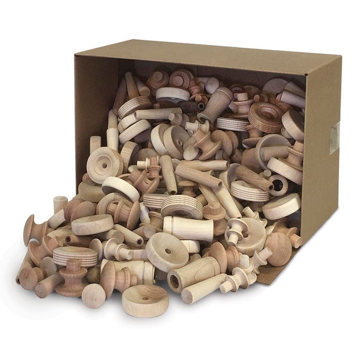 Creativity Street Assorted Wood Pieces and Shapes, 18 Pounds