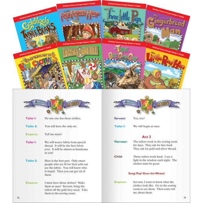 Teacher Created Materials Reader's Theater: Folk & Fairy Tales Set, Grades K to 1, Set of 8