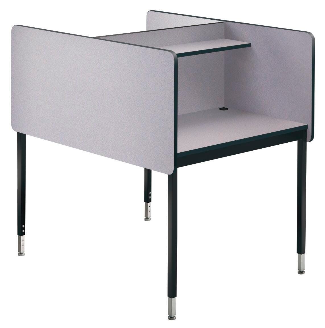 Smith Carrel Back to Back Study Carrel Starter, 37 x 48 x 41-1/4 to 46-1/4 Inches 4001037
