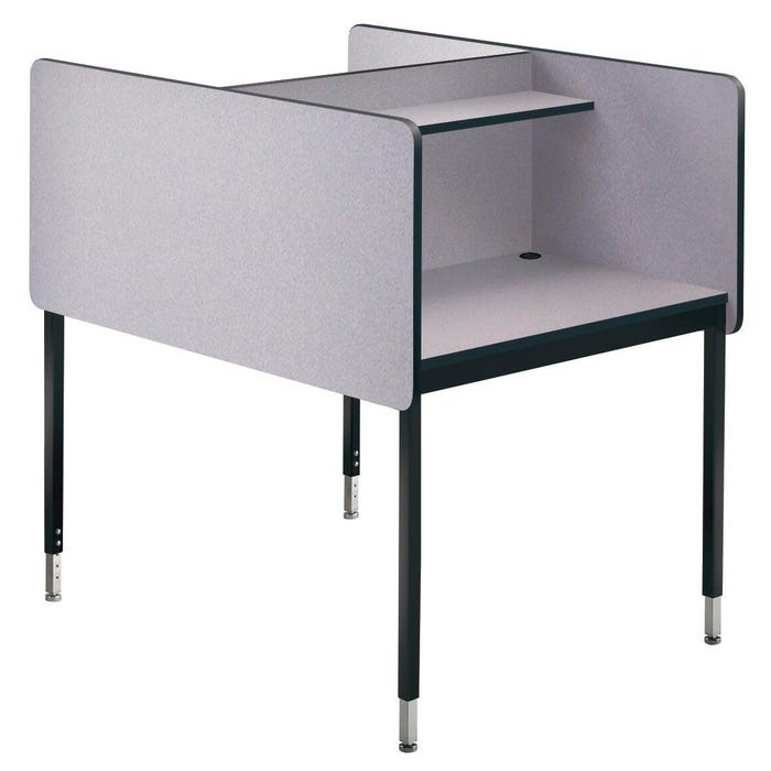 Smith Carrel Back to Back Study Carrel Starter, 37 x 48 x 41-1/4 to 46-1/4 Inches