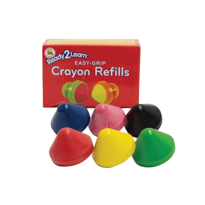 Ready2Learn Easy Grip Crayon Refills, Assorted Colors, Set of 6