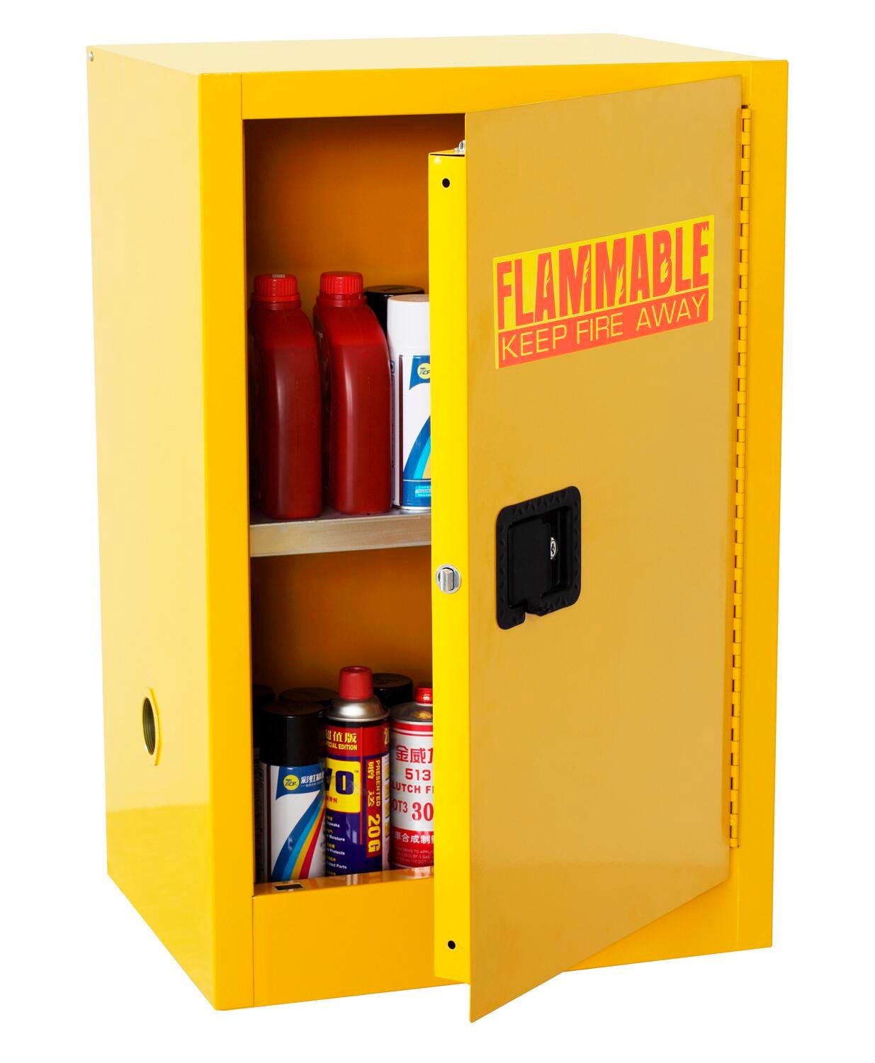 Image for Sandusky Lee Edsal Flammable Safety Cabinet, 23 x 18 x 35 Inches, 12 Gallon Capacity, Bright Yellow from School Specialty