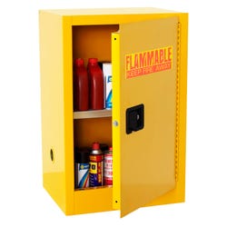 Sandusky Lee Edsal Flammable Safety Cabinet, 23 x 18 x 35 Inches, 12 Gallon Capacity, Bright Yellow