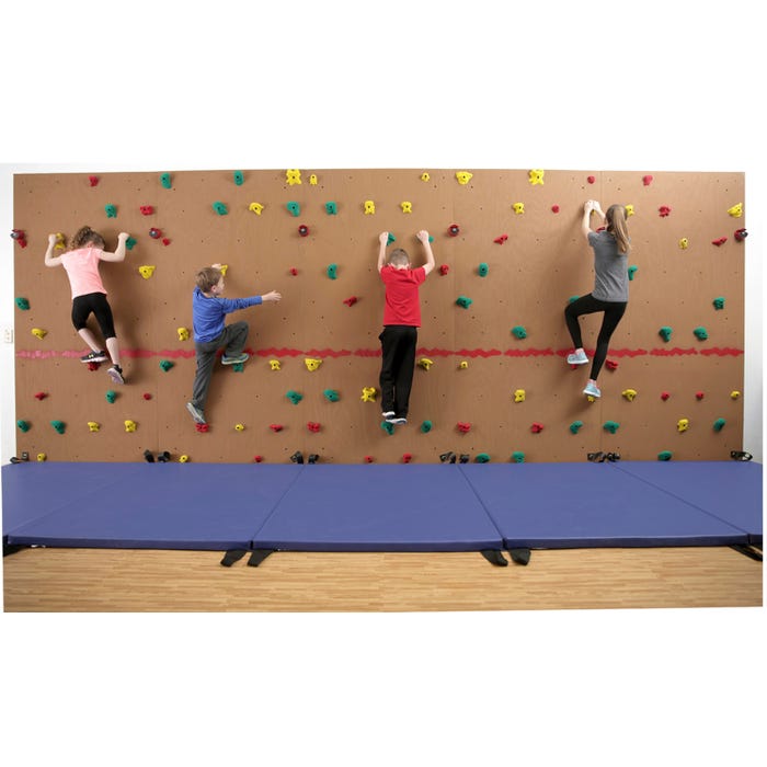 Everlast Entry-Level Traverse Wall Kit with Mat-locking System, 8 x 4 Feet, 2 Inch Red or Blue Mat