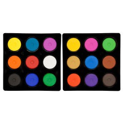 Jack Richeson Tempera Cakes, Mini Size, Assorted Colors, Set of 18