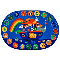 Carpets for Kids KID$Value PLUS Noah's Voyage Circletime Carpet, Oval 4002199
