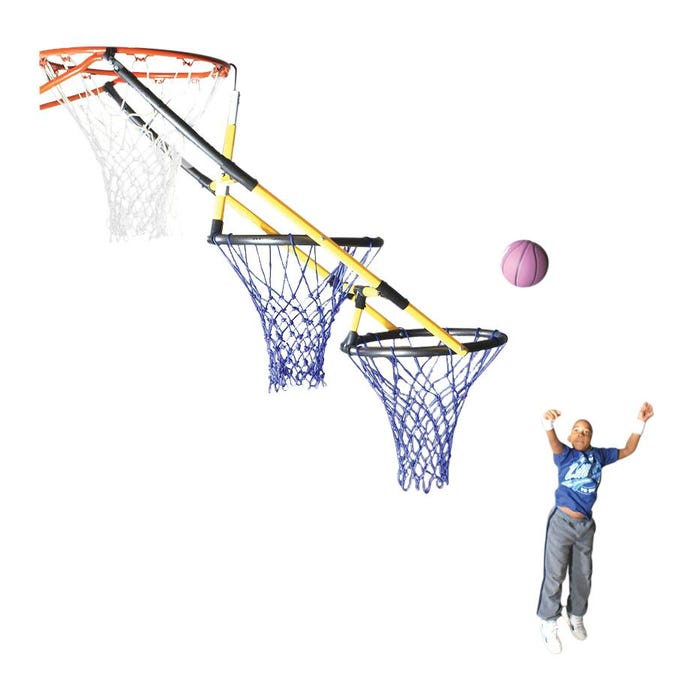 Sportime Tierdrop Two-Hoop Basketball Goal Nets, 18 Inches
