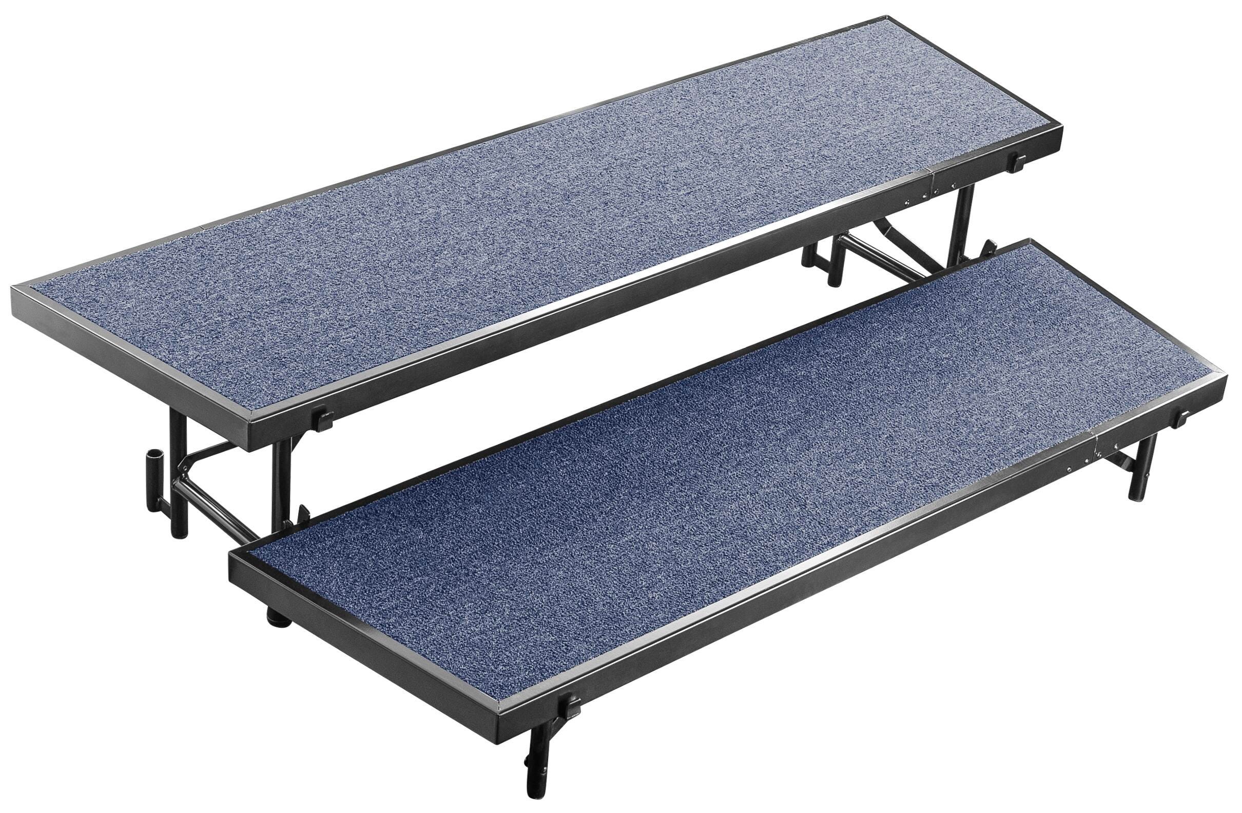 National Public Seating 2 Level Tapered Standing Carpet Deck Riser 4001457