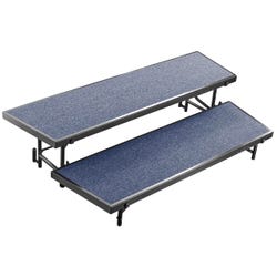 National Public Seating 2 Level Tapered Standing Carpet Deck Riser 4001457