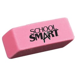 School Smart Beveled Block Erasers, Small, Pink, Pack of 36 077354