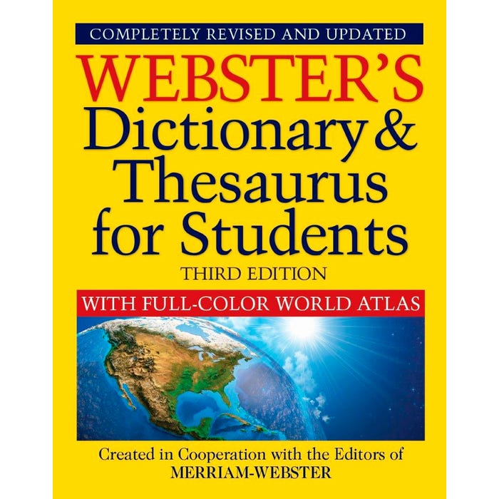Webster's Dictionary and Thesaurus for Students, 3rd Edition
