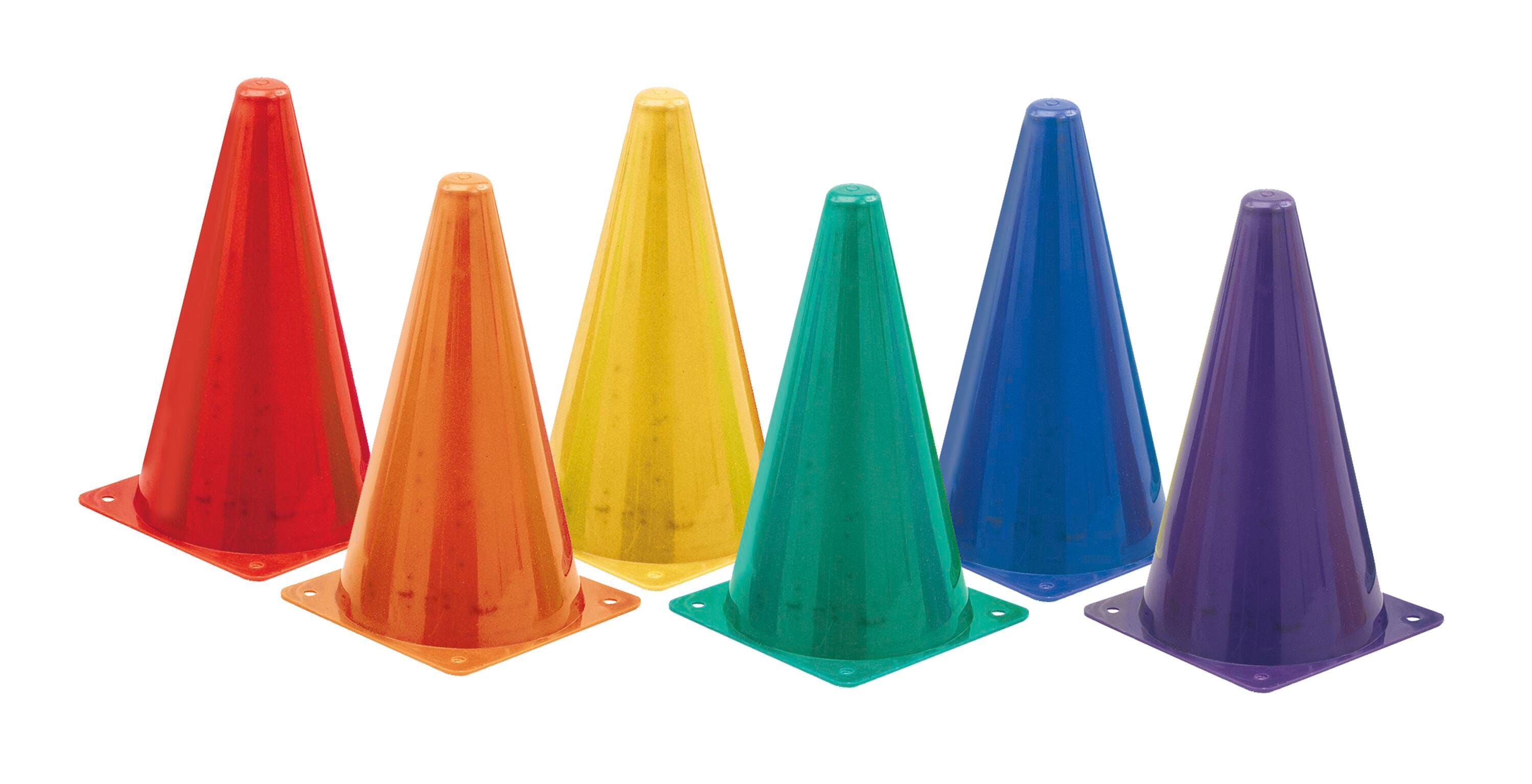Champion Sports High Visibility Fluorescent 9 Inch Poly Cone Set 1592993