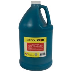 School Smart Washable Tempera Paint, Turquoise, 1 Gallon Bottle 2002767