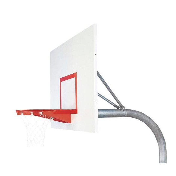 Bison Gooseneck Heavy Duty Steel Rectangle Playground Basketball System, 4-1/2 Inch Diameter Pole