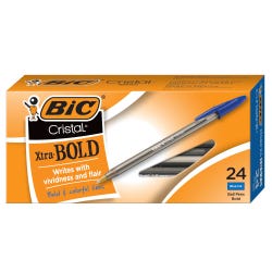 BIC Cristal Xtra Bold Ballpoint Pens, 1.6mm, Bold Point, Blue, Pack of 24 1481993