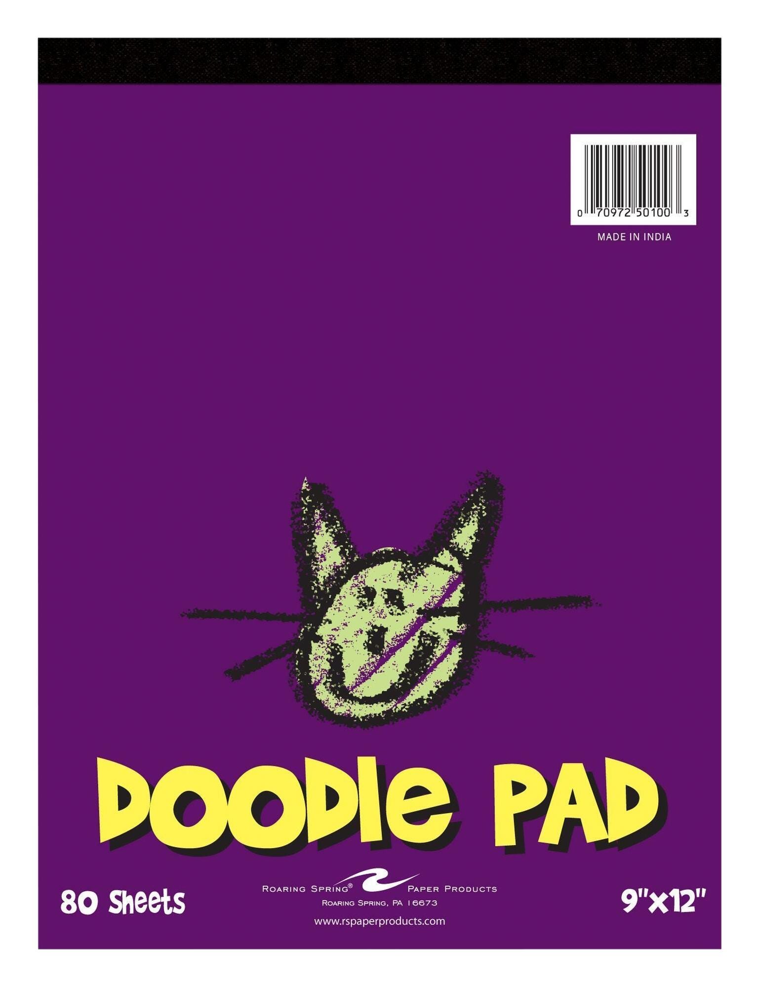 Roaring Spring Kids Doodle Pad, 9 x 12 Inch, 80 Sheets