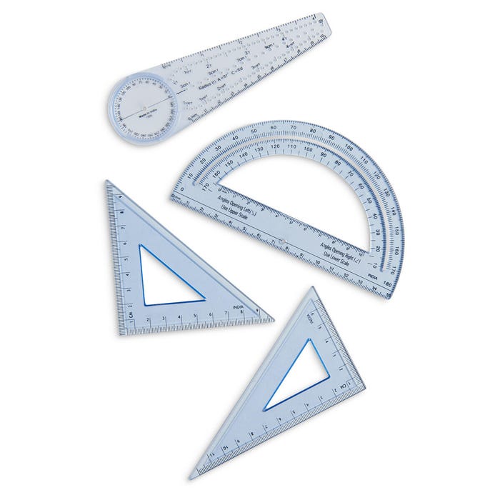 SI Manufacturing 5-in-1 Compass Geometry Set, Set of 4 Pieces