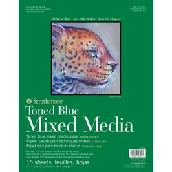 Image for Strathmore 400 Series Toned Blue Mixed Media Pad, 11 x 14 Inches, 184 lb, 15 Sheets from School Specialty
