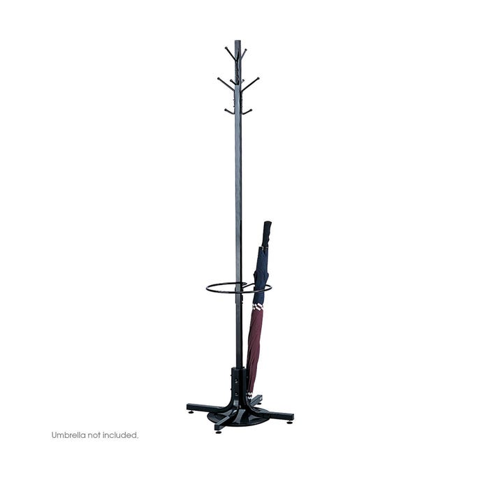 Safco Coat Rack with Umbrella Stand, 21 x 21 x 70 Inches