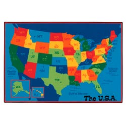 Carpets for Kids KID$Value PLUS USA Map Carpet, Rectangle 4002317