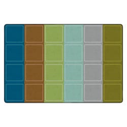 Childcraft Rainbow Squares Carpet, 8 x 12 Feet, Rectangle