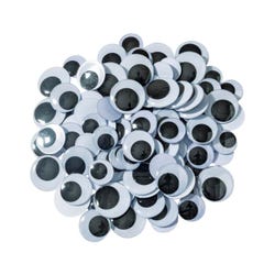 Creativity Street Jumbo Wiggle Eye, Assorted Size, Black, Set of 100, Item Number 085849