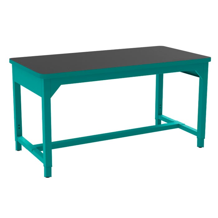 Diversified Spaces Fab-Lab Workbench, Adjustable Height, ChemGuard Top, Steel Frame