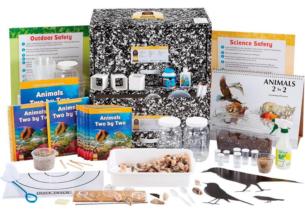 Image for FOSS Third Edition Animals Two by Two Complete Kit, Grade K, with 32 Seats Digital Access from School Specialty