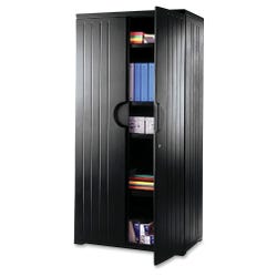Iceberg Officeworks Storage Cabinet, Black, 33 x 22 x 72 Inches