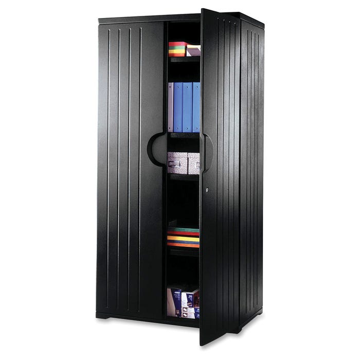 Iceberg Officeworks Storage Cabinet, Black, 33 x 22 x 72 Inches