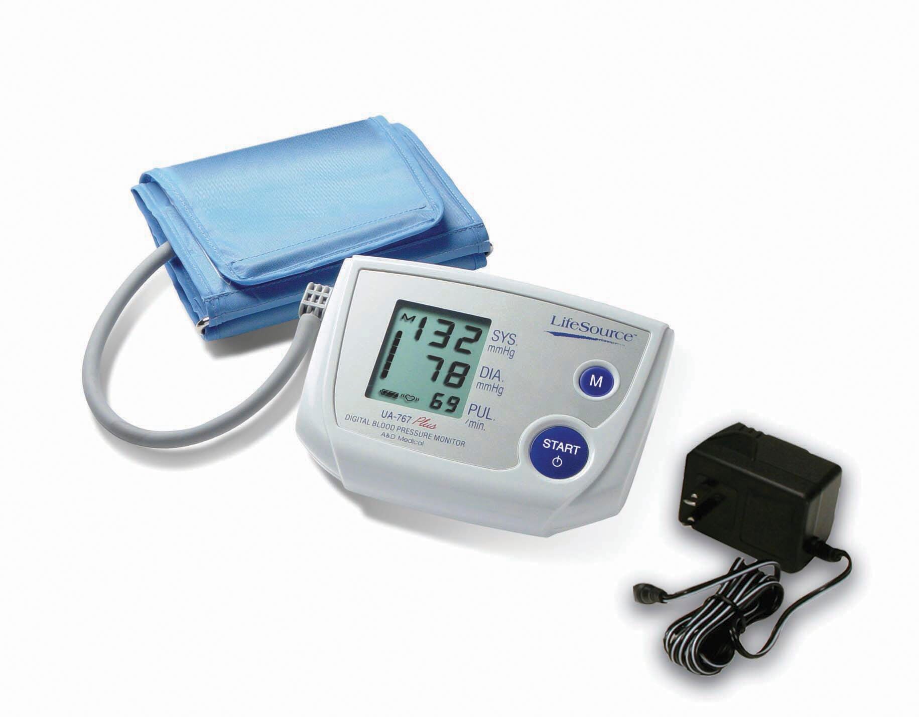 Stethoscope and manual blood pressure cuff.